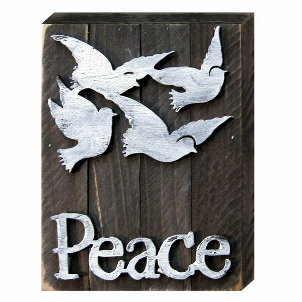 Clean Choice White Doves Peace Art on Board Wall Decor CL3494436